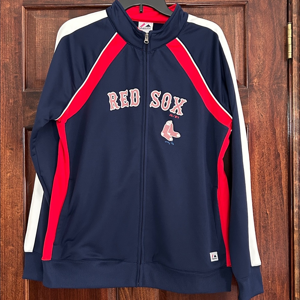 Majestic Red Sox Navy and Red Sports Jacket